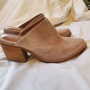 Jeffrey Campbell Tan Suede Western Mules
